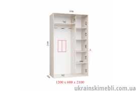 Корпус 120х60 (Шафа-купе Стандарт 120х210 2Д)